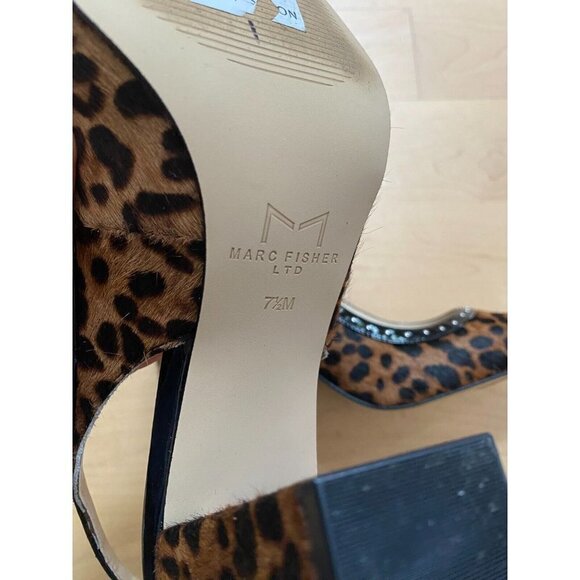 MARC Fisher BNWT "Joily" slingback pump women NEW animal print - Picture 8 of 10